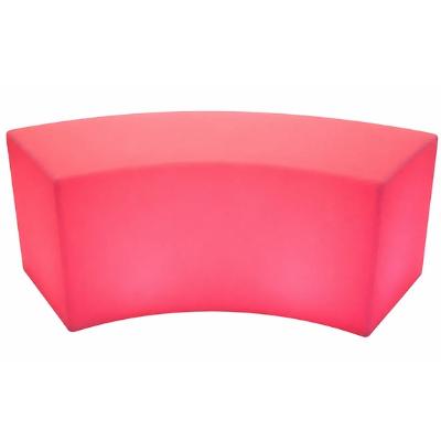 LED Table - Curved Bench Illuminated Glow