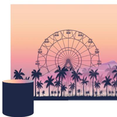 Ferris Wheel Rectangle Backdrop Package