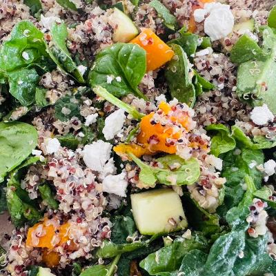 Quinoa Salad w/ Baby Spinach, Feta Cheese, and Roasted Pumpkin thumbnail 1