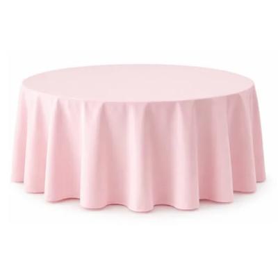 Tablecloth Baby Pink 305cm Round  (Commercial Grade, Laundered including professional pressing) thumbnail 1