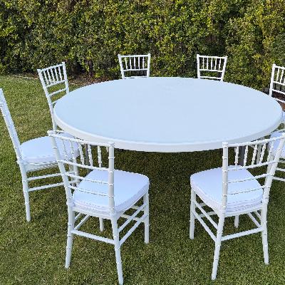 White Tiffany Chair thumbnail 3