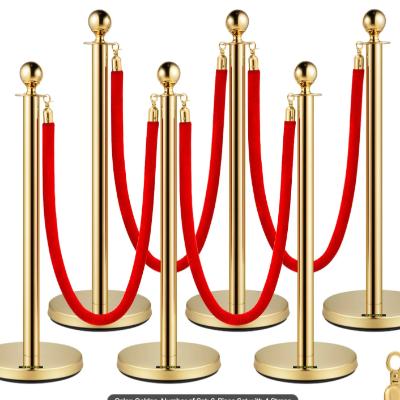 Bollard Crowd Control Stanchions Gold x 6 Package thumbnail 1