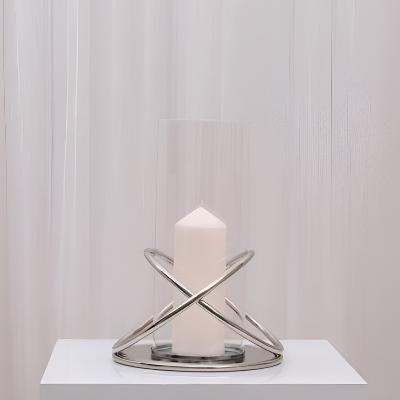 Naomi Hurricane Candleholder - Small/Silver thumbnail 1