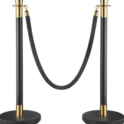 Bollard Crowd Control Stanchions with cord 1.5m - Black thumbnail 2