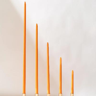 Valencia Orange Taper Candles thumbnail 1