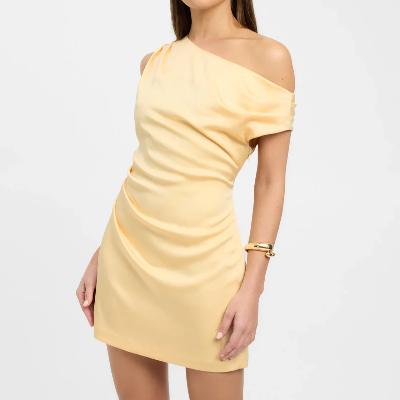 Kookai Milan Tuck Mini Dress - Yellow Size 8 thumbnail 2