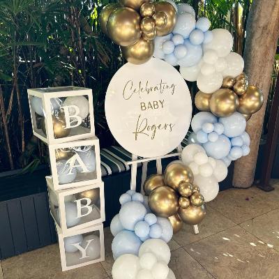 Baby Shower Personalised Acrylic Sign with Garland Package thumbnail 3