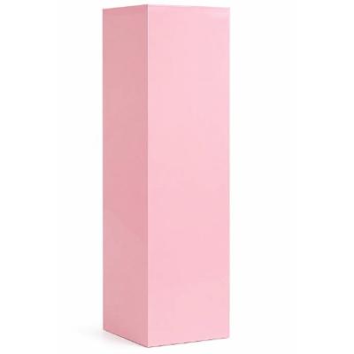 Styling - 90cm Tall Acrylic Pale Pink Square Plinth