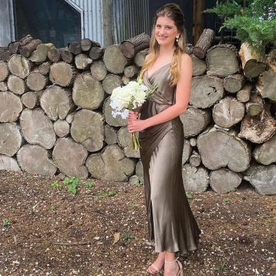 Shona Joy La Lune Cross Draped Maxi Dress - Olive Size 8 thumbnail 2