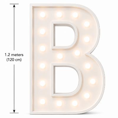 LED 1.2m Light Up Letter 'B' White thumbnail 1