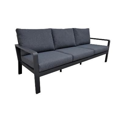 Lounge - 3 Seater - Solaris - Black Frame - Cushion Type thumbnail 1