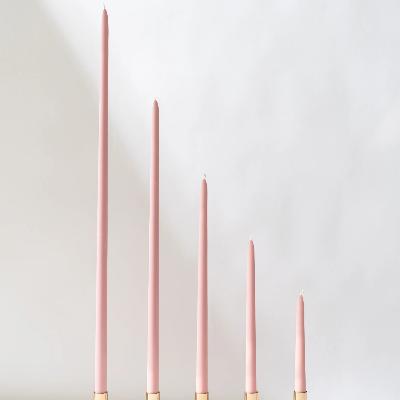 Secret Garden Pink Taper Candles - 25cm - PAIR thumbnail 1