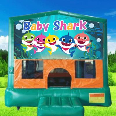 Baby Shark Small Banner Jumping Castle