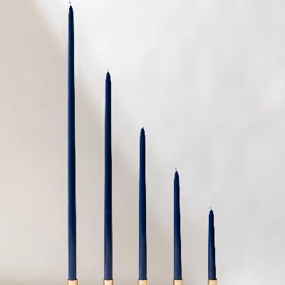 French Navy Taper Candles