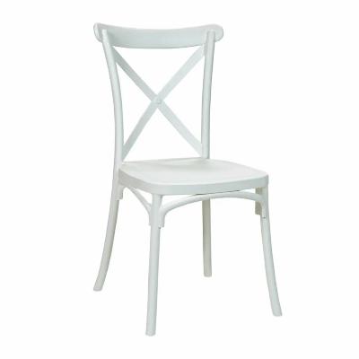 Cafe Chair - Cross Back - White