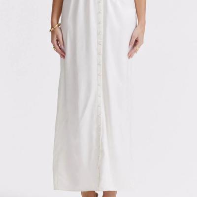 House of CB Illiana Real Silk Maxi Dress Ivory - Sizes XS, S thumbnail 4