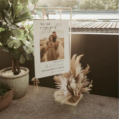 Engagement Backdrop Package with Florals and Signage thumbnail 4