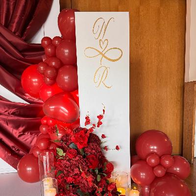 Luxury Romance Backdrop and Balloons Package For Anniversaries Or Engagements thumbnail 2