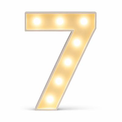 LED - 1.2 m high White Light up Number 7 (with remote control) thumbnail 1