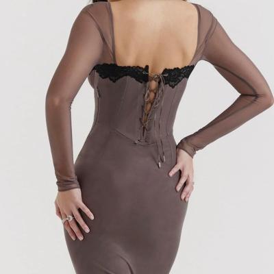 House of CB Seraphina Grey Smoke Midi Dress - Size M thumbnail 3
