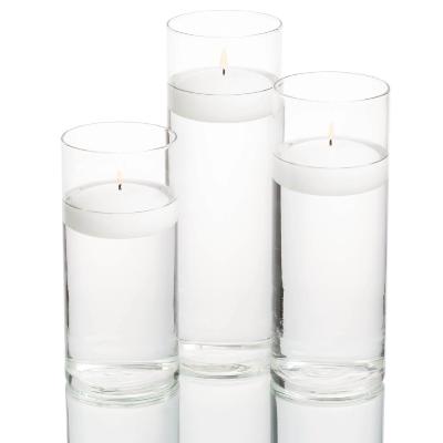 Floating Candles in Vase - Set of 3