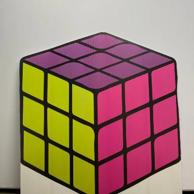 90's Neon Rubik's Cube Standee