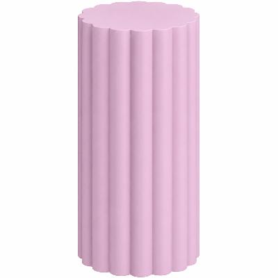 Styling - One Pink Ribbed Plinth 1 meter tall