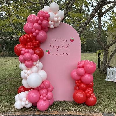 Single Arch Backdrop and Balloons - Berry Package thumbnail 2