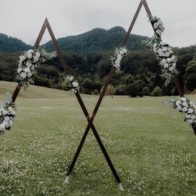 Wooden Double Triangle Arbour thumbnail 2
