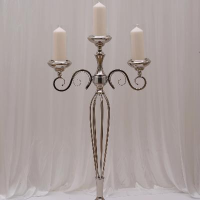 Caitlyn 3 Arm Candelabra - Silver thumbnail 1