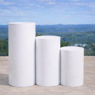 Styling - Set of 3 polished white plinths as a set thumbnail 1