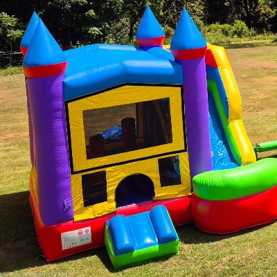 Rainbow Combo Jumping Castle thumbnail 4
