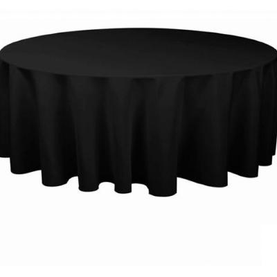 Tablecloth to suit 1.5m - 1.8m Round - Black (270cm Diameter)