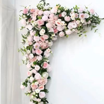 Pinks/Whites Faux Floral - L-shape thumbnail 1
