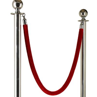 Bollard Crowd Control Stanchions with cord 1.5m - Silver