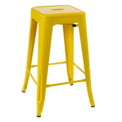 Metal Bar Stool Yellow