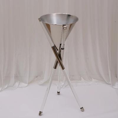 Amelia Tripod Floral Stand - Silver, 82cm High (S)