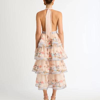 Sheike Riviera Maxi Dress - Pink Print Sizes 8 & 10 thumbnail 4