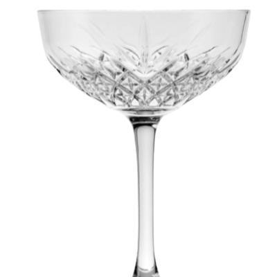 Crystal cut champagne coup glass thumbnail 1