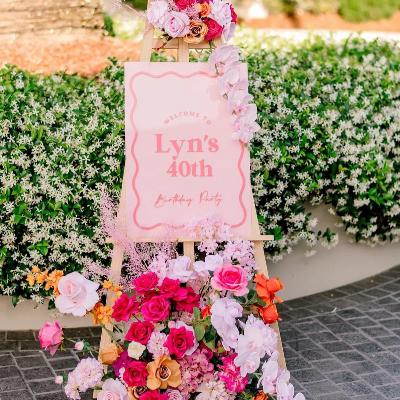 Acrylic Sign and Easel