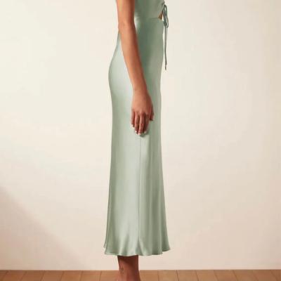 Shona Joy Felicity Lace Up Midi Dress - Green Size 6 thumbnail 2