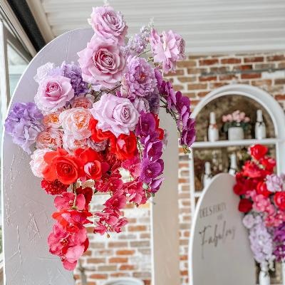 Faux Backdrop Flower Arrangement