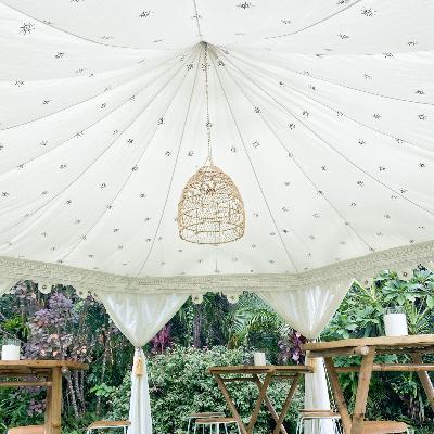 5m Luxury Pavilion Marquee Hire  with weights (non peg in option) thumbnail 2