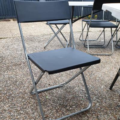 Black Folding Chair thumbnail 2