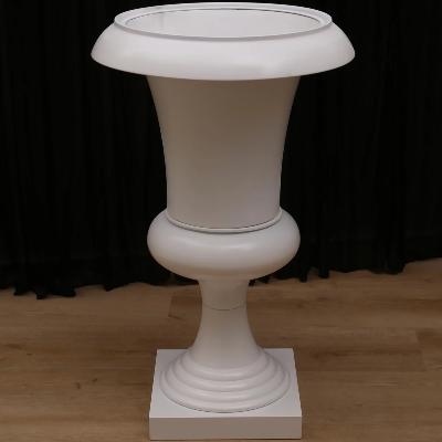 Charlotte Trumpet Floral Urn - Small/White