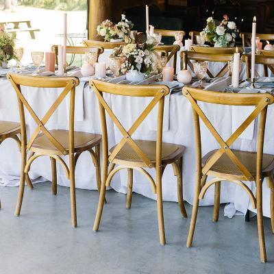 Oak Cross Back Chairs