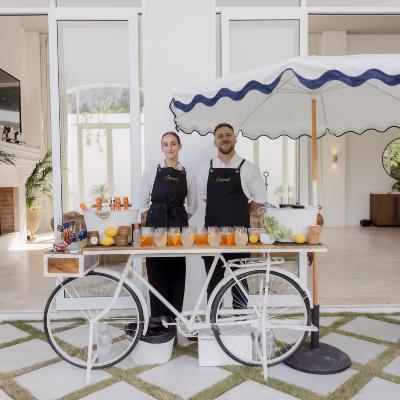 Bicycle Mobile Bar with Umbrella