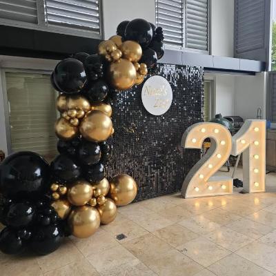 Light up numbers, Shimmer wall and Balloon Garland thumbnail 2