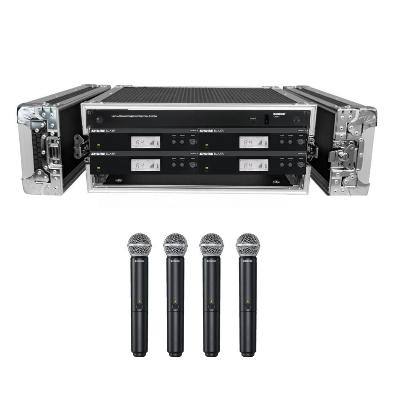 4 x Shure BLX4R Receivers with SM58 Transmitters