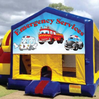 Emergency Services Large Banner Jumping Castle